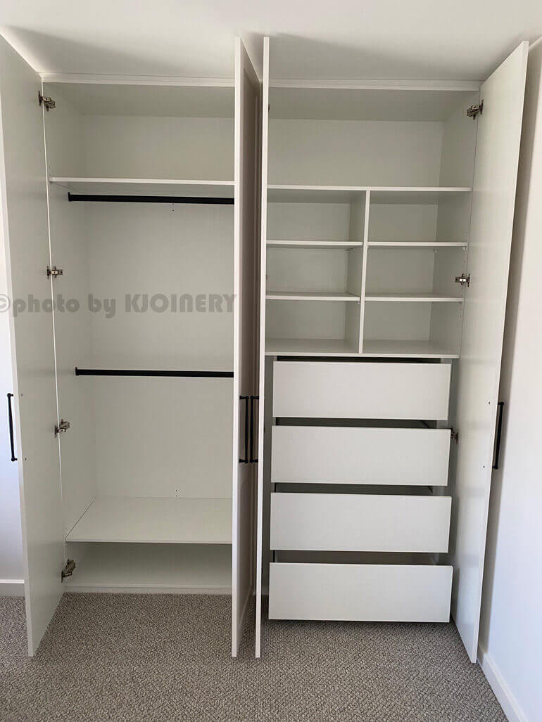 120cm wardrobe with drawers and shelves 1