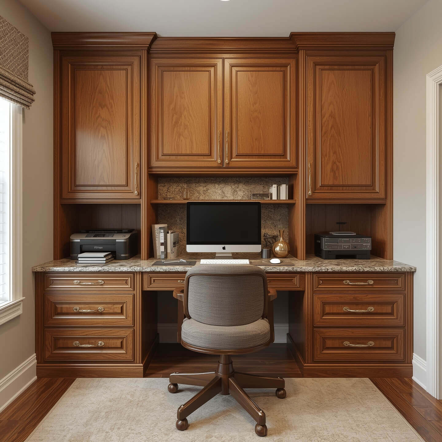Custom study room cabinetry by K Joinery
