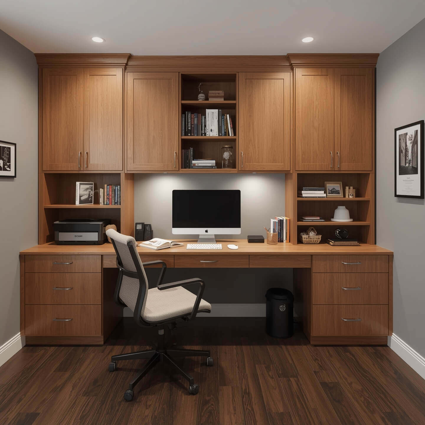 Completed custom study room installation